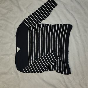 Black and white striped sweater